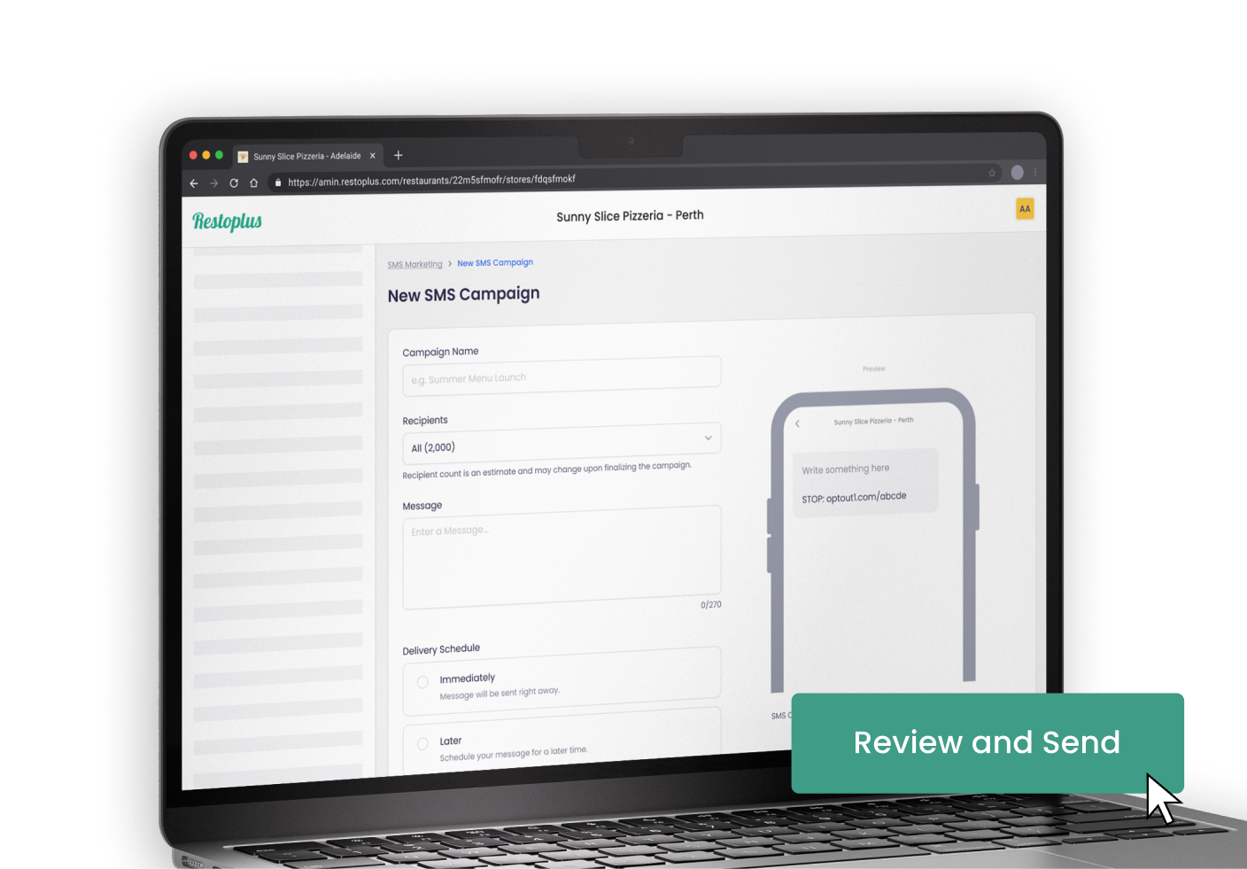 create and send sms campaigns in minutes image